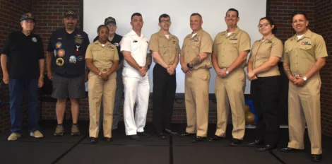 Members of USS Iowa crew visit IVH Wednesday